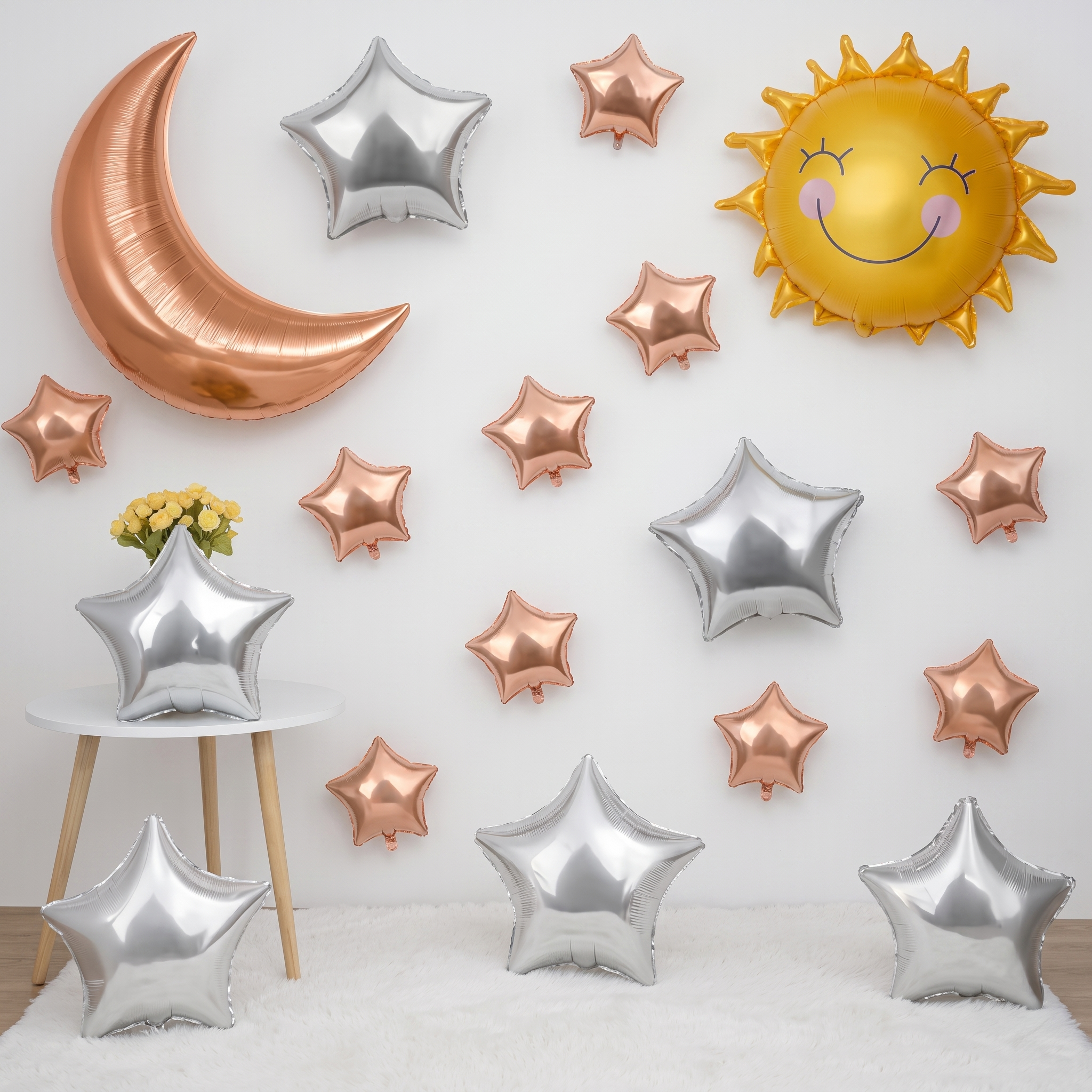 Moon, Sun & Star Foil Balloon Set